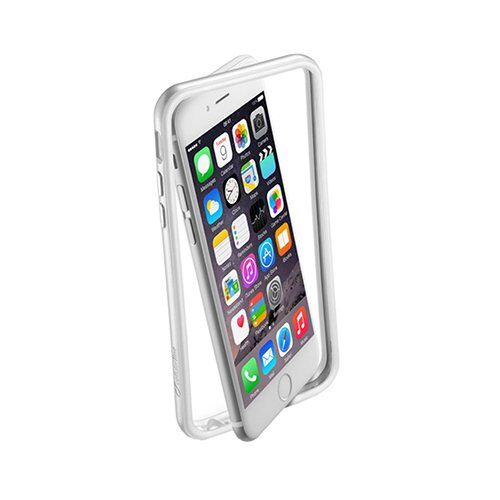 Cellular Line iPhone 6S Plus/6 Plus ile Uyumlu Bumper Satin Kılıf Gümüş BUMPSATINIPH655S