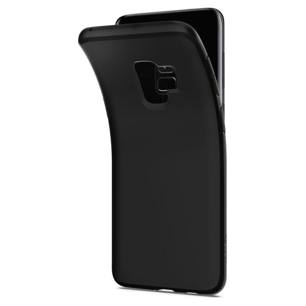 Spigen Galaxy S9 ile Uyumlu Kılıf Liquid Crystal 4 Tarafı Koruma Matte Black