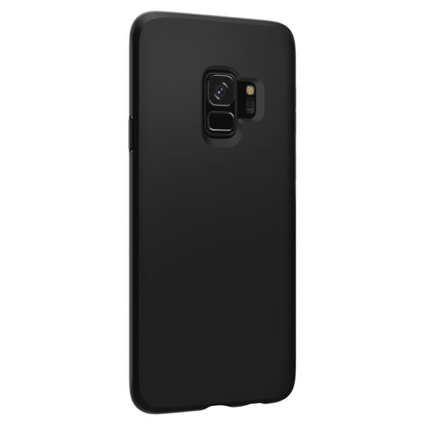 Spigen Galaxy S9 ile Uyumlu Kılıf Liquid Crystal 4 Tarafı Koruma Matte Black