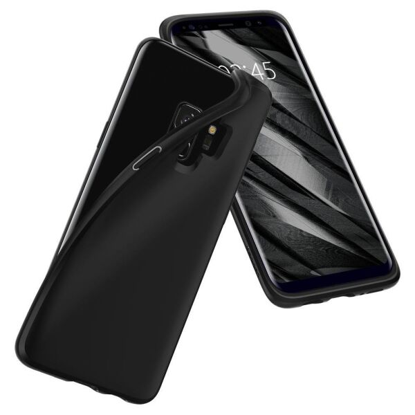 Spigen Galaxy S9 ile Uyumlu Kılıf Liquid Crystal 4 Tarafı Koruma Matte Black