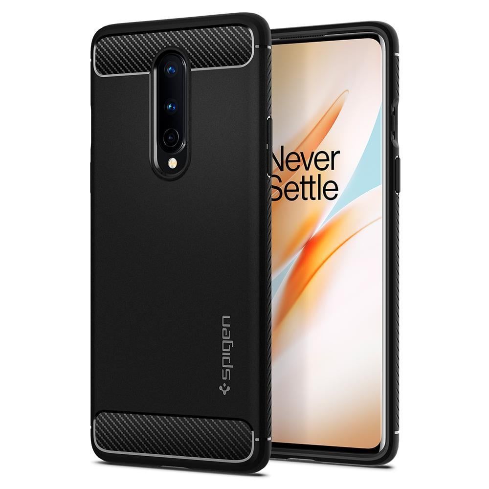 Spigen OnePlus 8 ile Uyumlu Kılıf Rugged Armor Matte Black