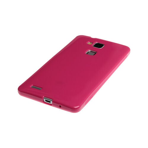 Ascend Mate 7 ile Uyumlu Kılıf Silikon Parlak Pembe