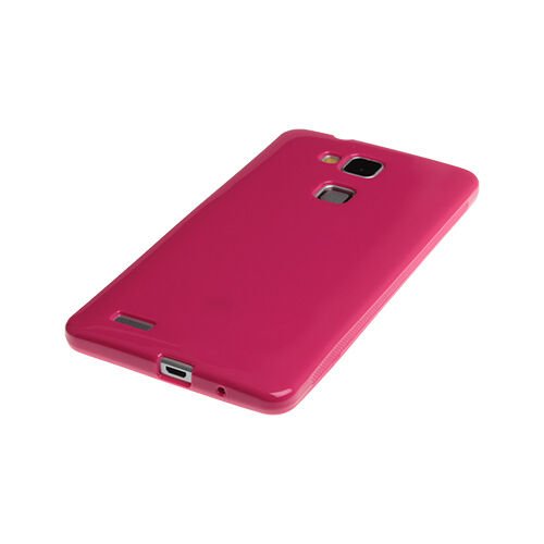 Ascend Mate 7 ile Uyumlu Kılıf Silikon Parlak Pembe