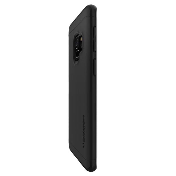 Spigen Galaxy S9 ile Uyumlu Kılıf Thin Fit 360 + Tempered Glass Cam Koruyucu Black