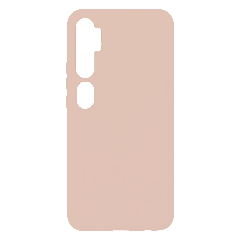 Mi Note 10 ile Uyumlu Cappy Silikon Kılıf Krem