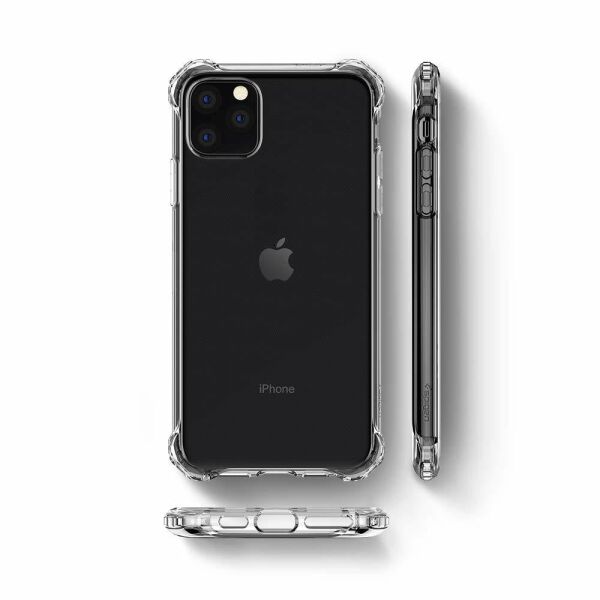 Spigen iPhone 11 Pro Max ile Uyumlu Kılıf Rugged Crystal Crystal Clear