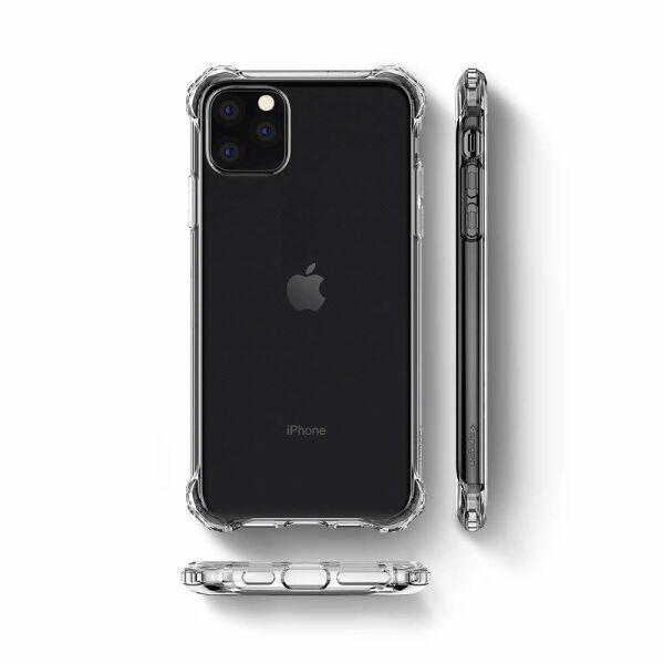 Spigen iPhone 11 Pro Max ile Uyumlu Kılıf Rugged Crystal Crystal Clear