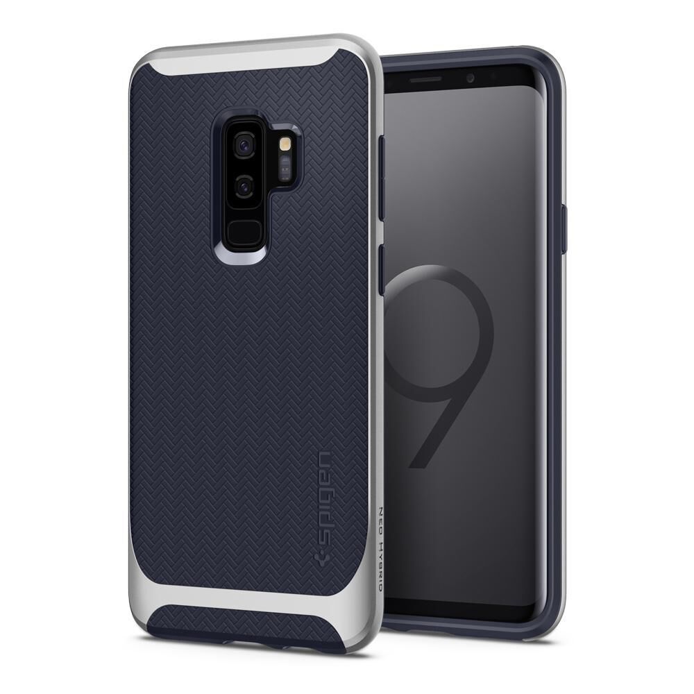 Spigen Galaxy S9 Plus ile Uyumlu Kılıf Neo Hybrid Silver Arctic