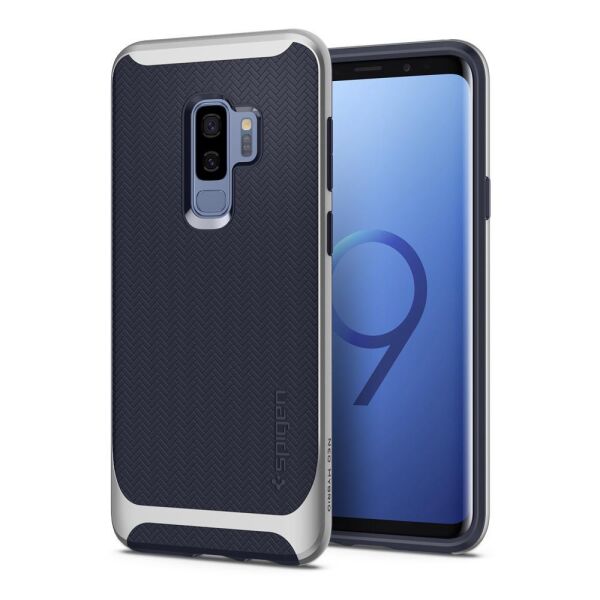 Spigen Galaxy S9 Plus ile Uyumlu Kılıf Neo Hybrid Silver Arctic