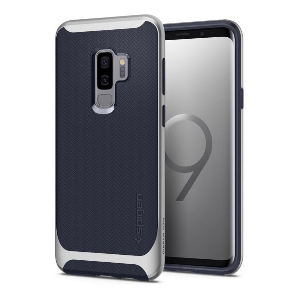 Spigen Galaxy S9 Plus ile Uyumlu Kılıf Neo Hybrid Silver Arctic