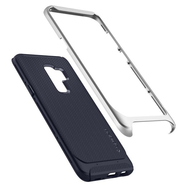 Spigen Galaxy S9 Plus ile Uyumlu Kılıf Neo Hybrid Silver Arctic