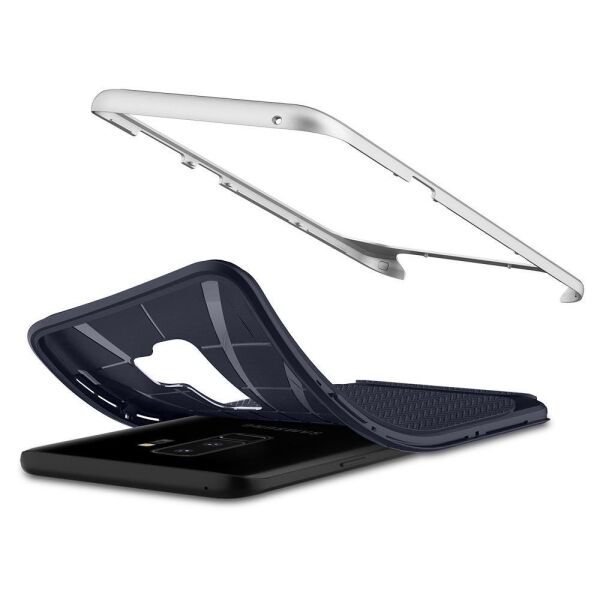 Spigen Galaxy S9 Plus ile Uyumlu Kılıf Neo Hybrid Silver Arctic