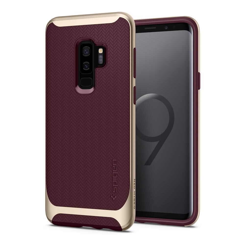 Spigen Galaxy S9 Plus ile Uyumlu Kılıf Neo Hybrid Burgundy