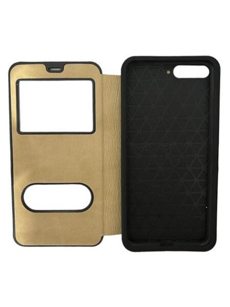 Jopus Y6 2018 ile Uyumlu Premium Kapaklı Kılıf Mavi