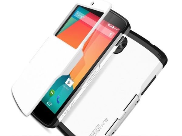 Spigen Nexus 5 ile Uyumlu Kılıf Slim Armor View White