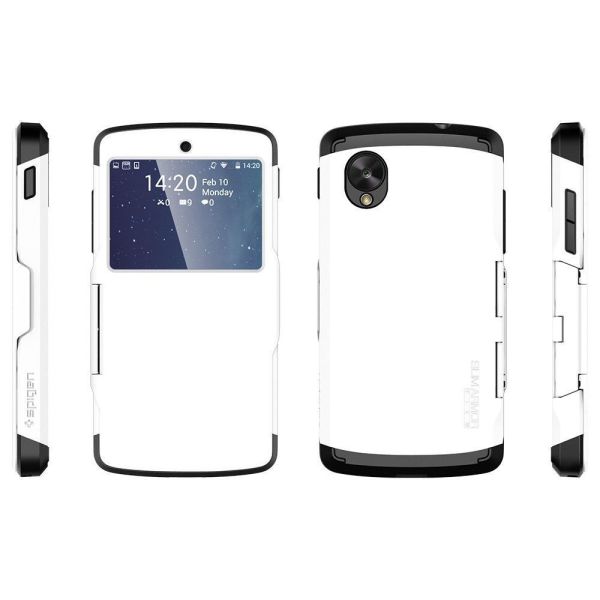 Spigen Nexus 5 ile Uyumlu Kılıf Slim Armor View White