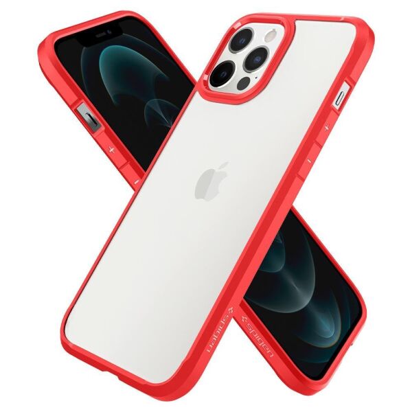 Spigen iPhone 12 Pro Max ile Uyumlu Kılıf Ultra Hybrid Red