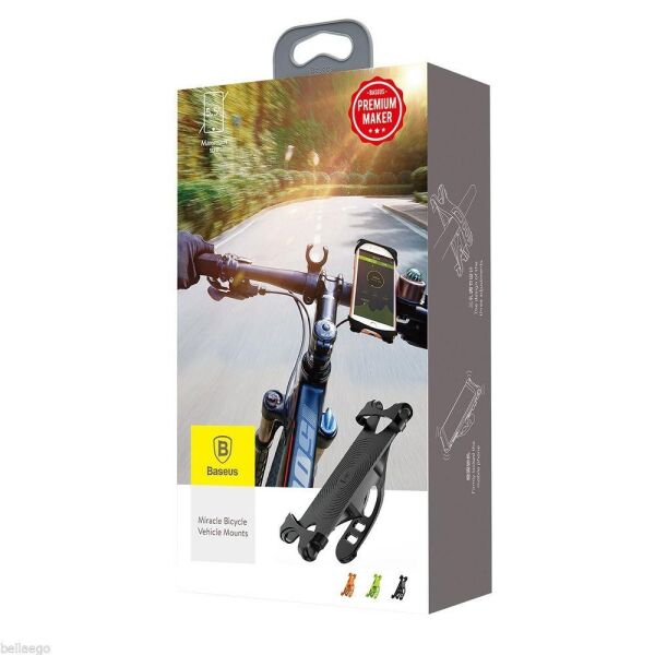 Baseus Miracle Bicycle Bisiklet Telefon Tutacağı Siyah