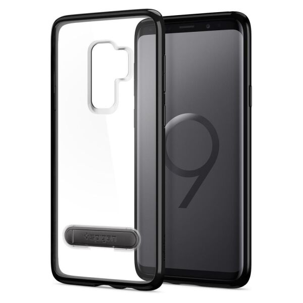 Spigen Galaxy S9 Plus ile Uyumlu Kılıf Ultra Hybrid S Midnight Black