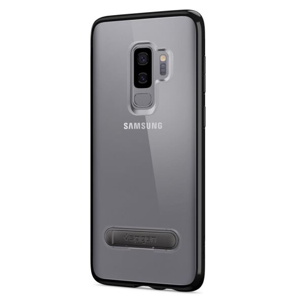Spigen Galaxy S9 Plus ile Uyumlu Kılıf Ultra Hybrid S Midnight Black
