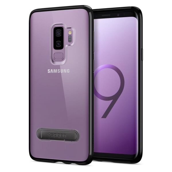 Spigen Galaxy S9 Plus ile Uyumlu Kılıf Ultra Hybrid S Midnight Black