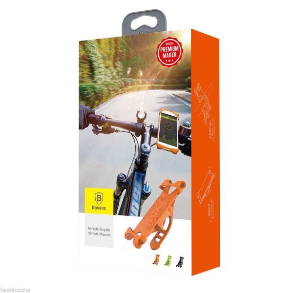 Baseus Miracle Bicycle Bisiklet Telefon Tutacağı Turuncu