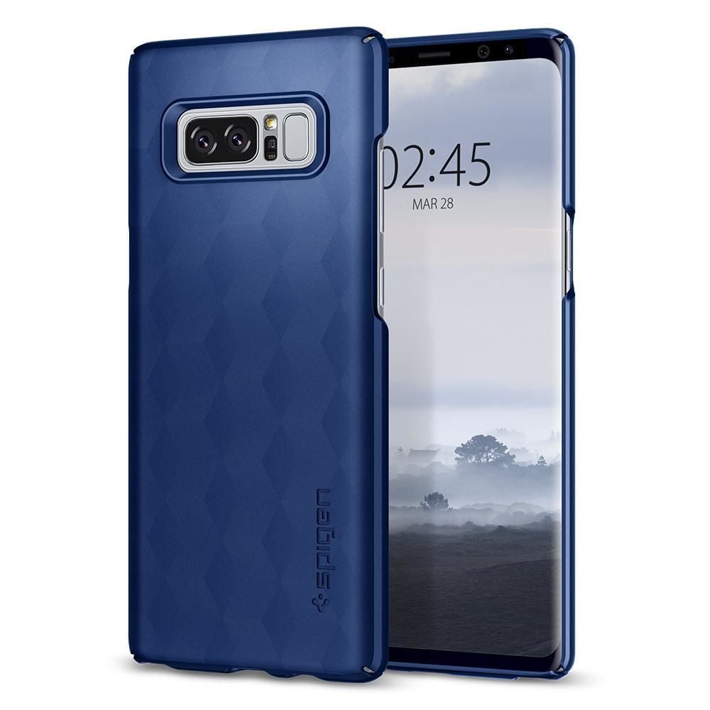 Spigen Galaxy Note 8 ile Uyumlu Kılıf Thin Fit Deep Blue