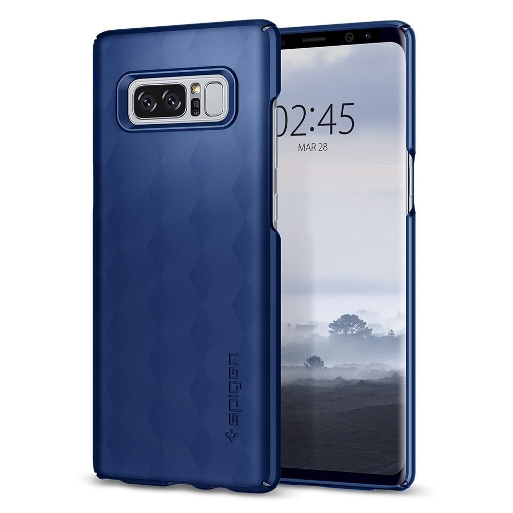 Spigen Galaxy Note 8 ile Uyumlu Kılıf Thin Fit Deep Blue