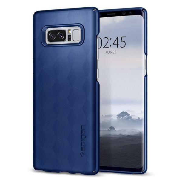 Spigen Galaxy Note 8 ile Uyumlu Kılıf Thin Fit Deep Blue