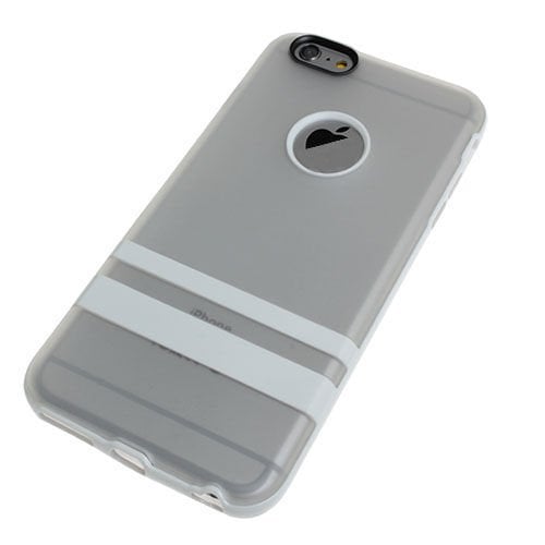 iPhone 6S Plus/6 Plus ile Uyumlu Kılıf Çerçeveli Silikon Beyaz