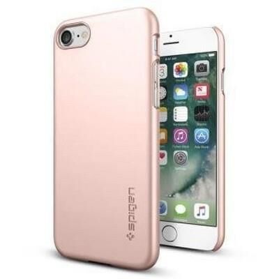Spigen iPhone 7 ile Uyumlu Kılıf Thin Fit Ultra İnce Rose Gold