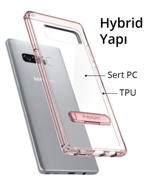 Spigen Galaxy Note 8 ile Uyumlu Kılıf Ultra Hybrid S Crystal Pink
