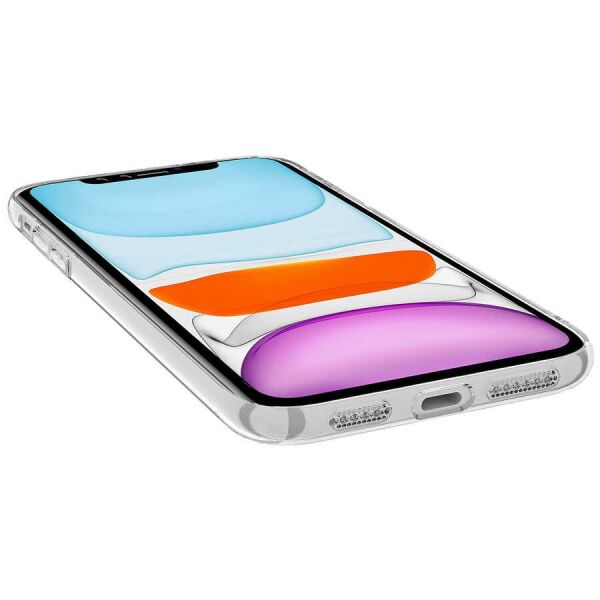 Zore iPhone 11 ile Uyumlu Kılıf M-safe Şarj Özellikli Şeffaf Tek Kamera Çerçeveli Porto Kapak