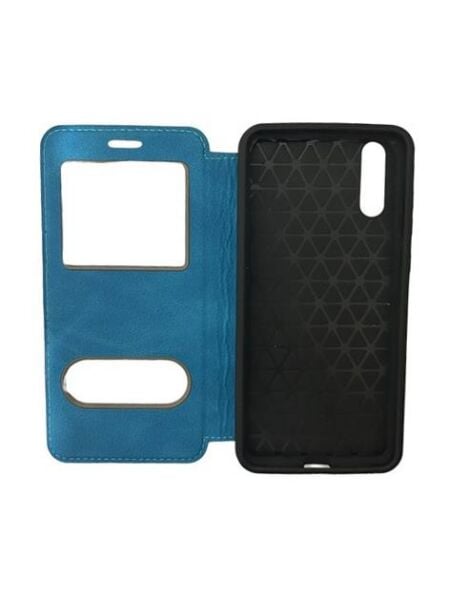 Jopus P20 ile Uyumlu Premium Kapaklı Kılıf Mavi