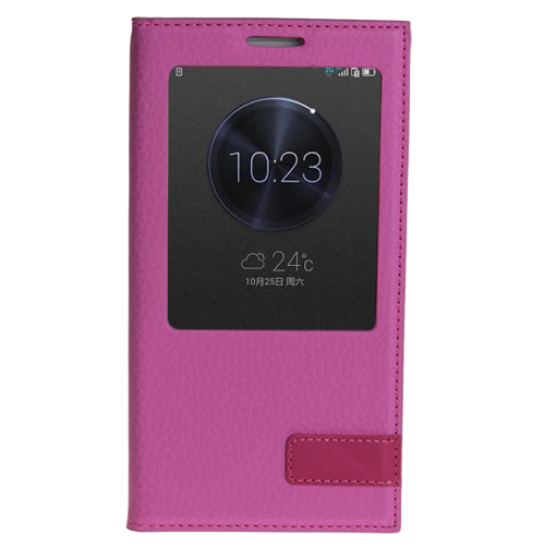 Ascend Mate 7 ile Uyumlu Kılıf Kapaklı Safir Serisi Pembe