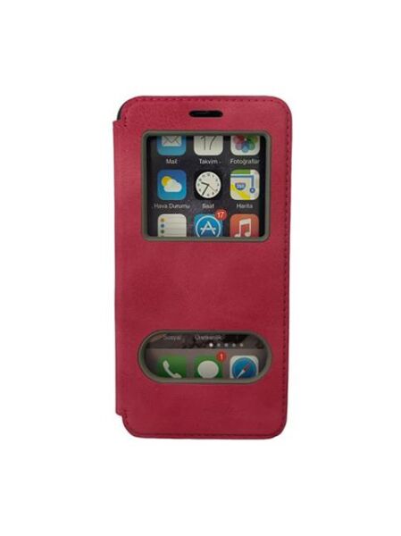 Jopus P20 ile Uyumlu Premium Kapaklı Kılıf Pembe