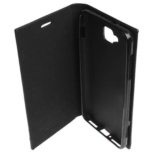 Venus 5V ile Uyumlu Kılıf Yan Model Safir Serisi Siyah