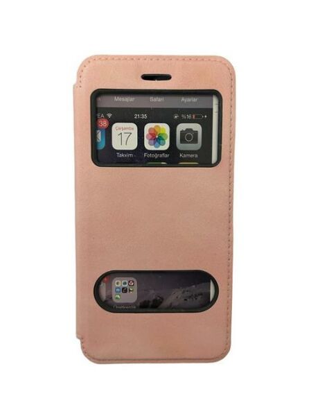 Jopus GM9 Pro ile Uyumlu Premium Kapaklı Kılıf Açık Pembe