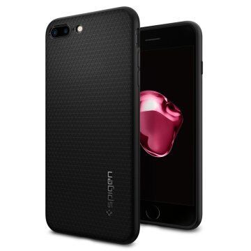 Spigen iPhone 7 Plus / 8 Plus ile Uyumlu Kılıf Liquid Air Armor Black