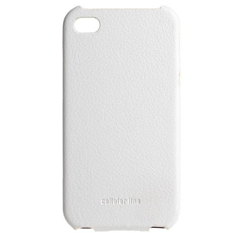 Cellular Line iPhone 4S/4 ile Uyumlu Flap Mıknatıssız Deri Kılıf Beyaz FLAPIPHONE4W (Out)