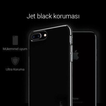 Spigen iPhone 7 Plus ile Uyumlu Kılıf Thin Fit Ultra İnce Jet Black