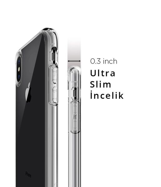 Spigen iPhone X ile Uyumlu Kılıf Ultra Hybrid Crystal Clear
