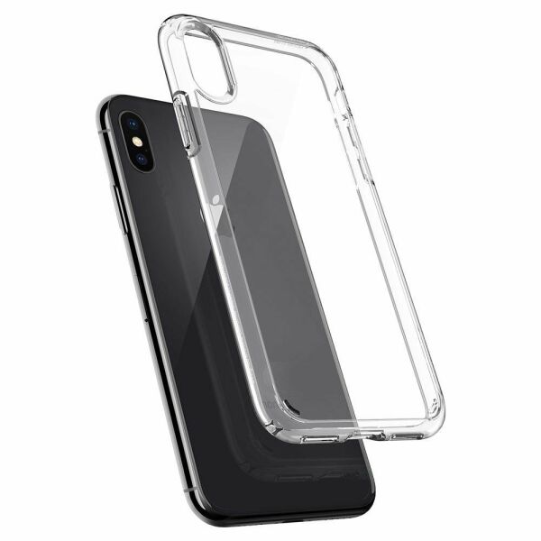 Spigen iPhone X ile Uyumlu Kılıf Ultra Hybrid Crystal Clear