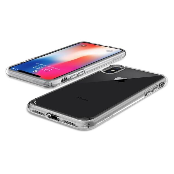 Spigen iPhone X ile Uyumlu Kılıf Ultra Hybrid Crystal Clear