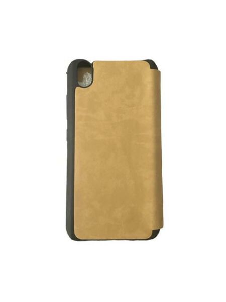 Jopus Venus V5 ile Uyumlu Premium Kapaklı Kılıf Gold