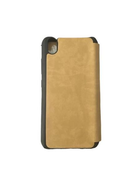 Jopus Venus V5 ile Uyumlu Premium Kapaklı Kılıf Gold