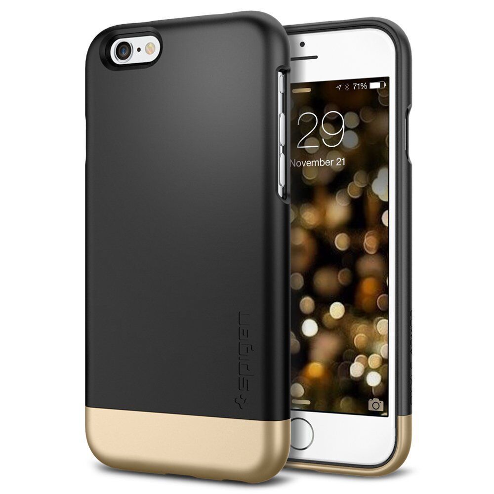 Spigen iPhone 6/6s ile Uyumlu Kılıf Style Armor Smooth Black