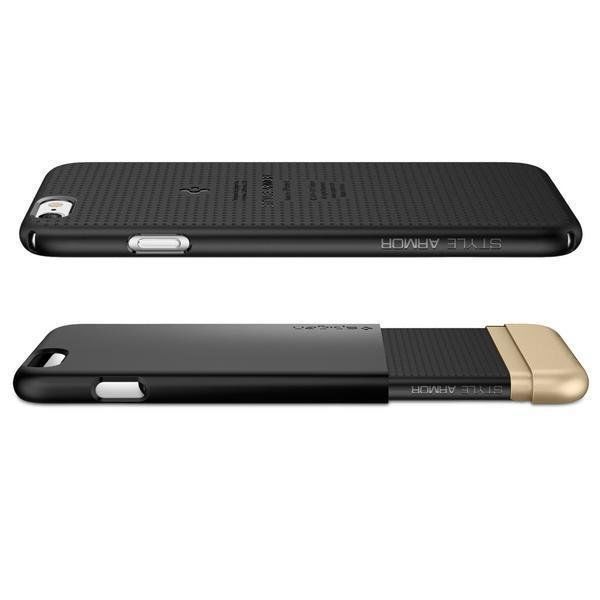 Spigen iPhone 6/6s ile Uyumlu Kılıf Style Armor Smooth Black