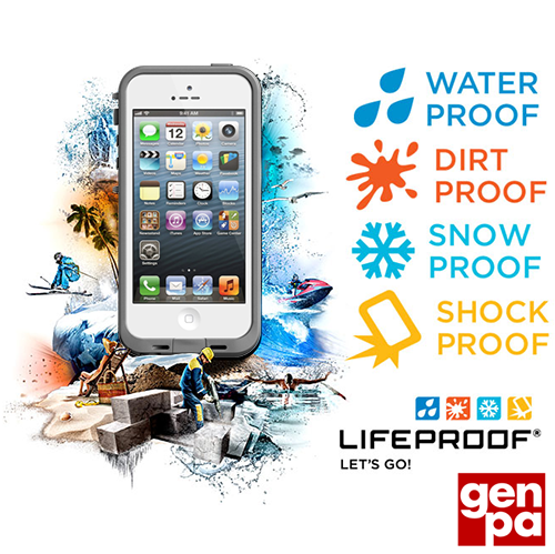 LifeProof iPhone 5 ile Uyumlu Ultra Koruma Kılıfı Gri-Beyaz