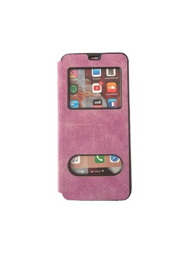 Jopus Venus V7 ile Uyumlu Premium Kapaklı Kılıf Mor